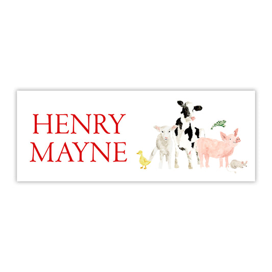 Farm Animals Water Resistant Labels