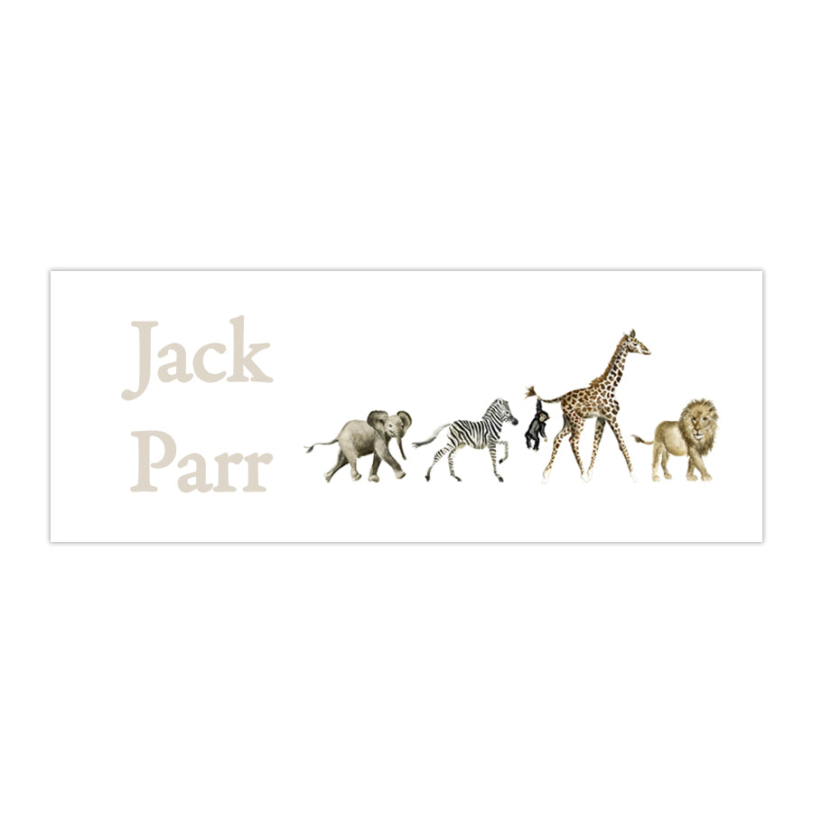 Zoo Animals Labels