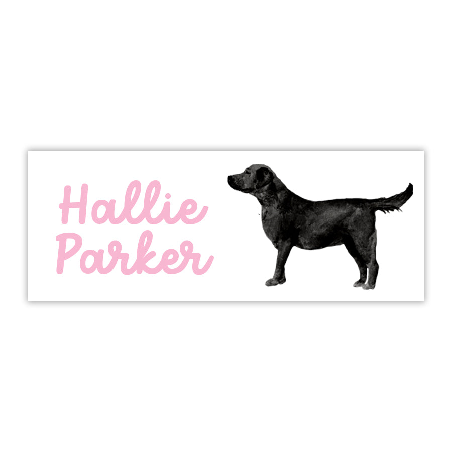 Black Labrador Retriever Water Resistant Labels