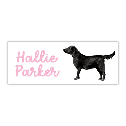 Black Labrador Retriever Water Resistant Labels
