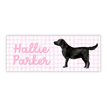 Black Labrador Retriever Water Resistant Labels