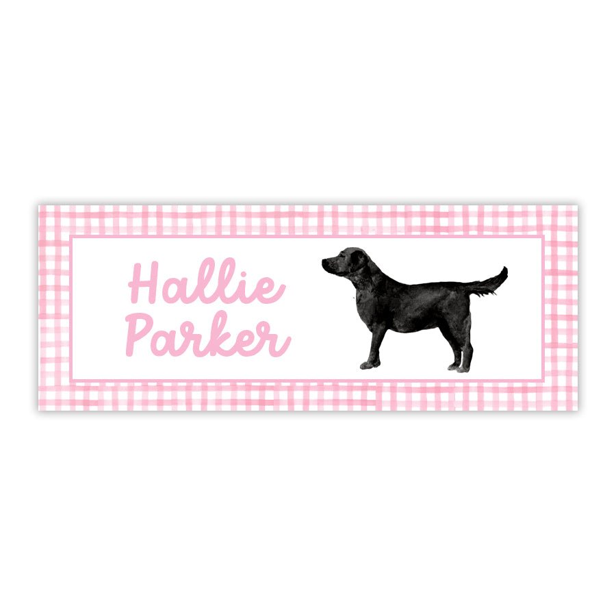 Black Labrador Retriever Water Resistant Labels
