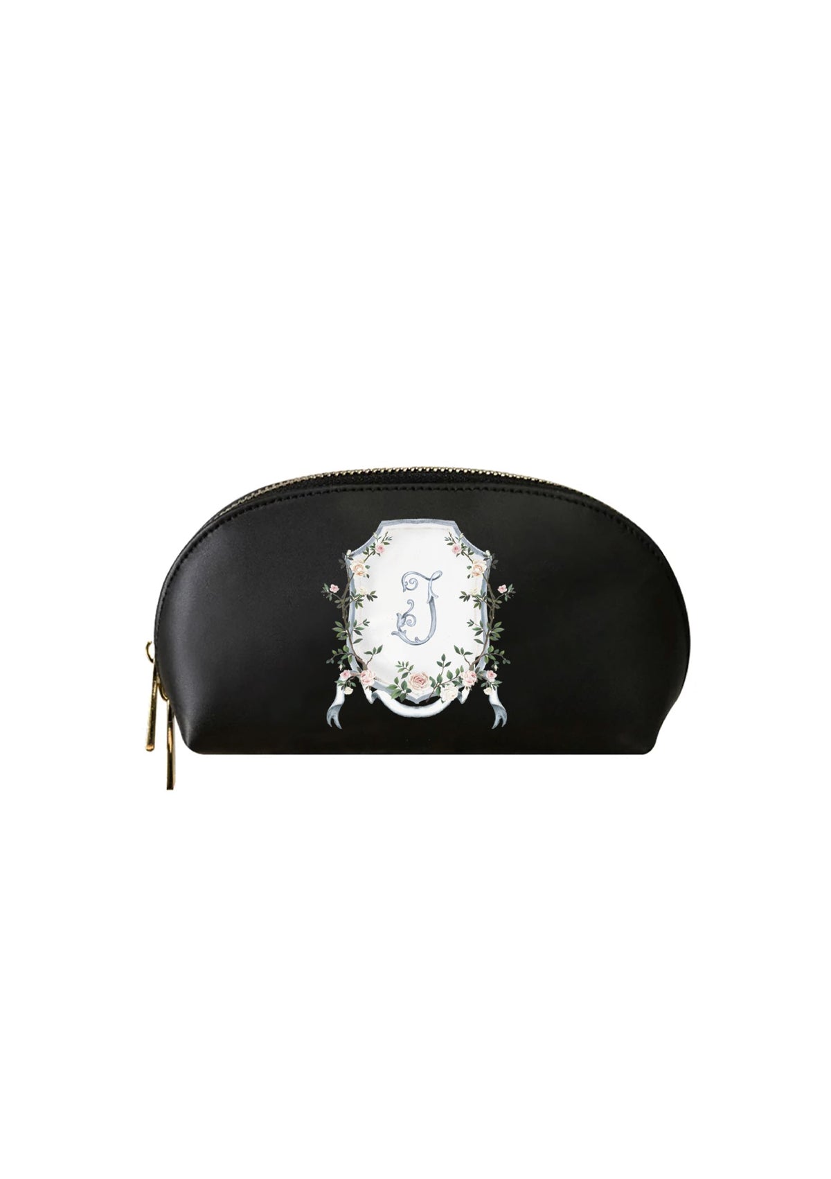 Chinoiserie Crest Black Makeup Bag | Bridal by Emily Mayne Studio x ALEPEL