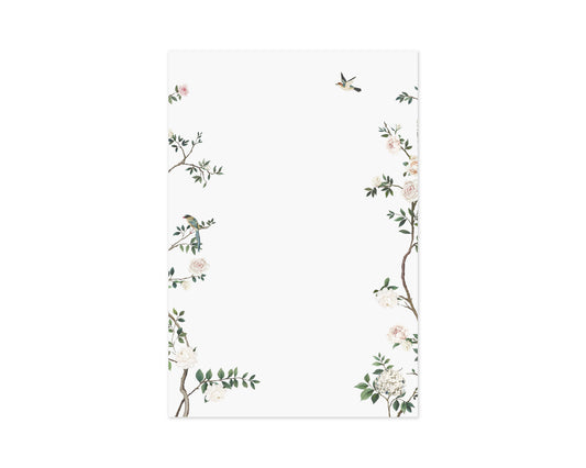 White Chinoiserie Notepad