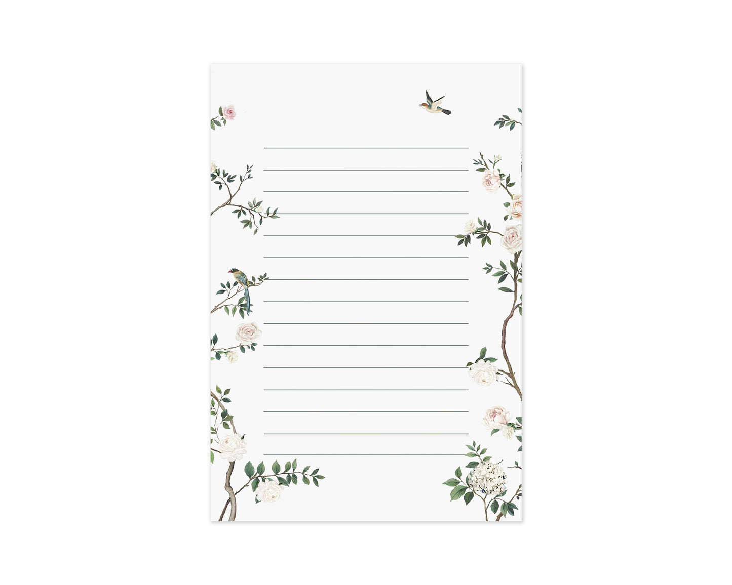 White Chinoiserie Notepad