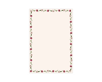 Cream Flora Notepad