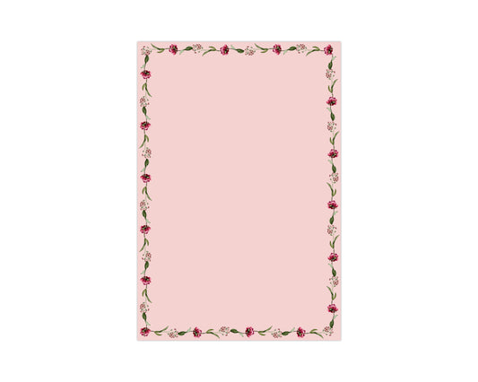 Pink Flora Notepad