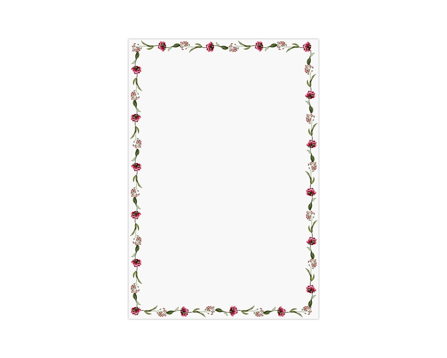 White Flora Notepad