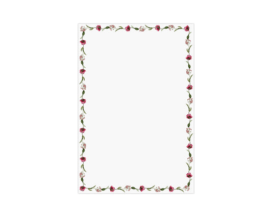 White Flora Notepad