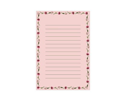 Pink Flora Notepad