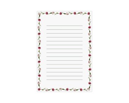 White Flora Notepad