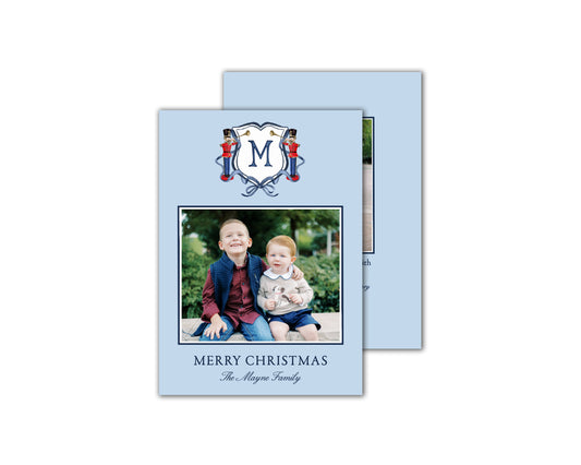 Nutcracker Christmas Cards - Blue