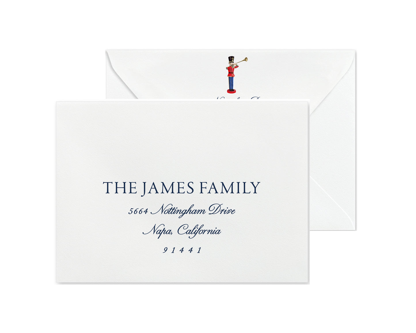 Nutcracker Christmas Cards - Blue