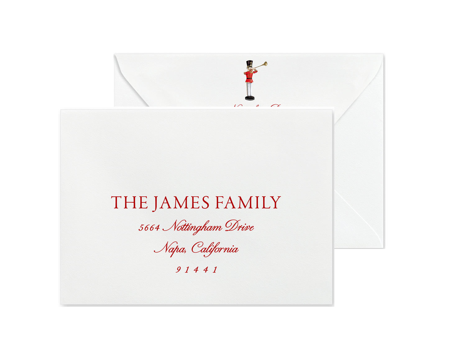 Nutcracker Christmas Cards - Red