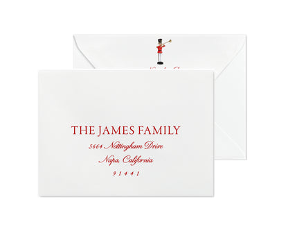 Nutcracker Christmas Cards - Red