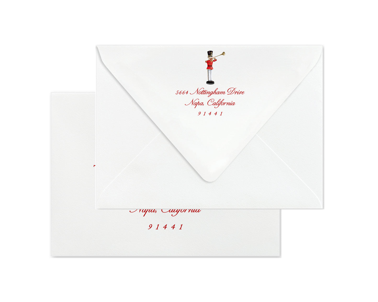 Nutcracker Christmas Cards - Red