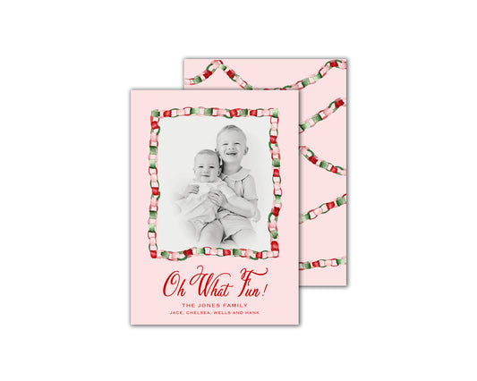 Oh What Fun! Christmas Cards - Pink