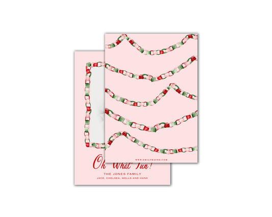 Oh What Fun! Christmas Cards - Pink