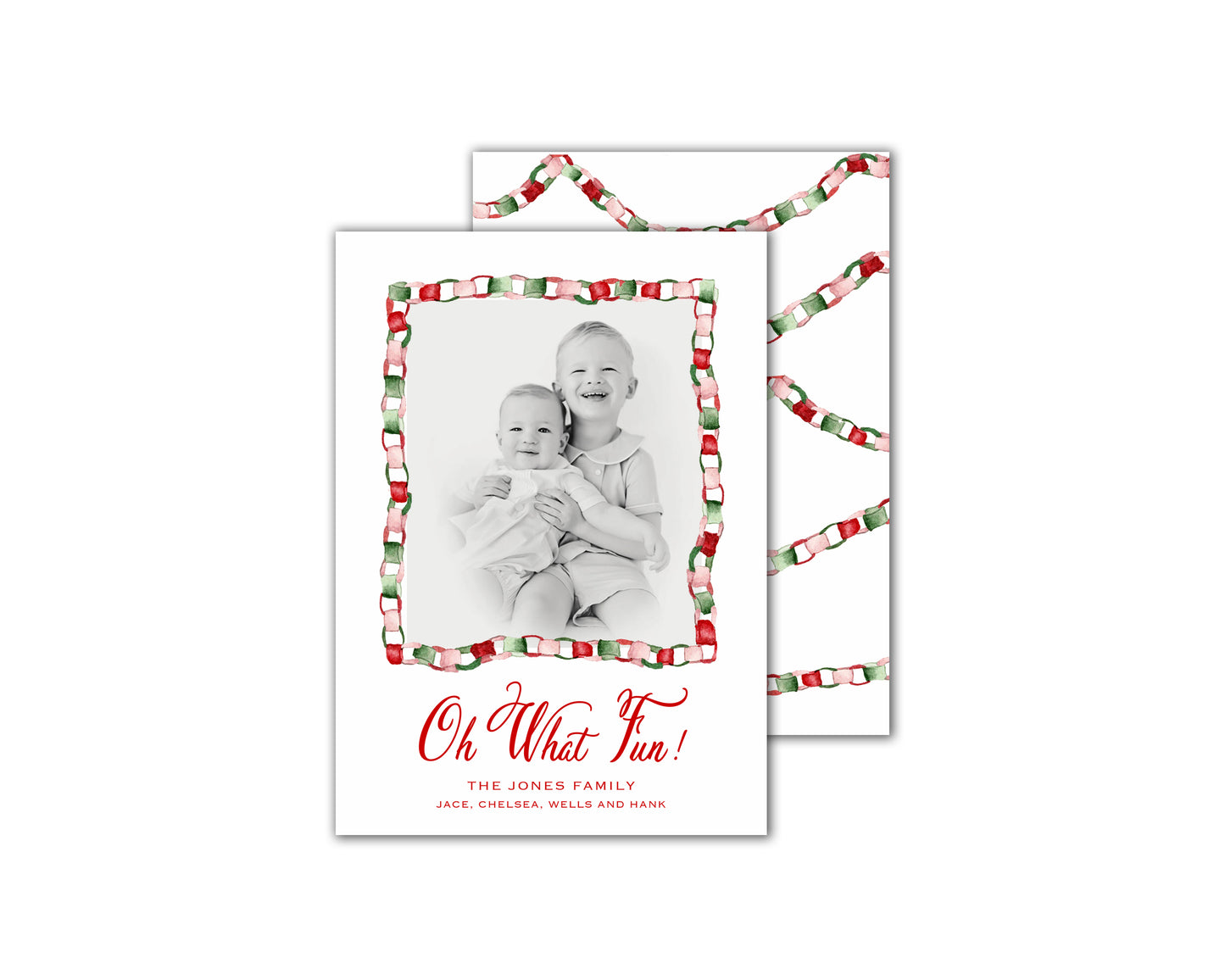 Oh What Fun! Christmas Cards - White