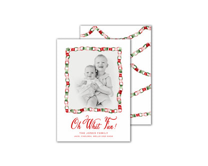 Oh What Fun! Christmas Cards - White