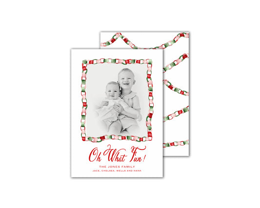 Oh What Fun! Christmas Cards - White