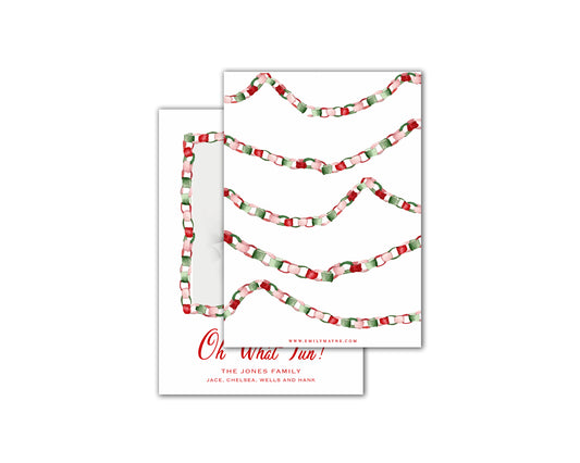Oh What Fun! Christmas Cards - White