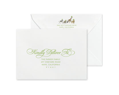 Our Wild Zoo Christmas Card - Green