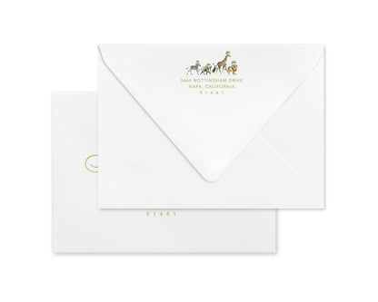 Our Wild Zoo Christmas Card - Green