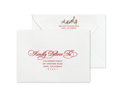 Our Wild Zoo Christmas Card - Red