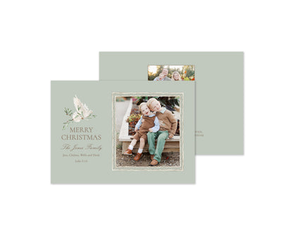 Prince of Peace Personalized Christmas Cards - Green