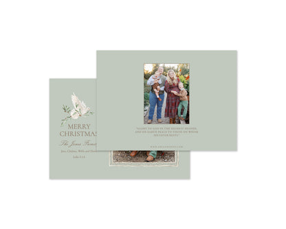 Prince of Peace Personalized Christmas Cards - Green