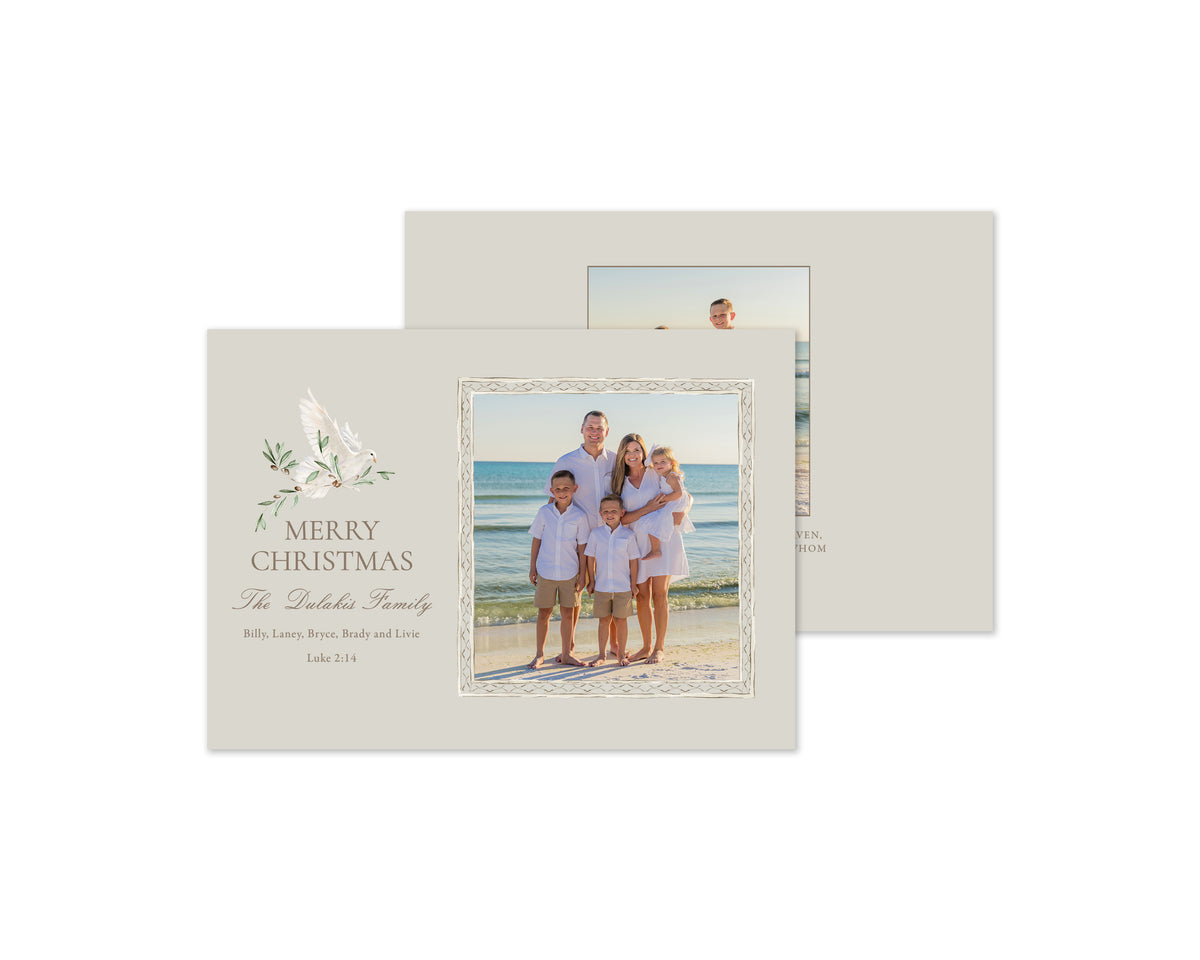 Prince of Peace Personalized Christmas Cards - Sand