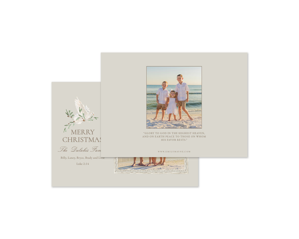Prince of Peace Personalized Christmas Cards - Sand