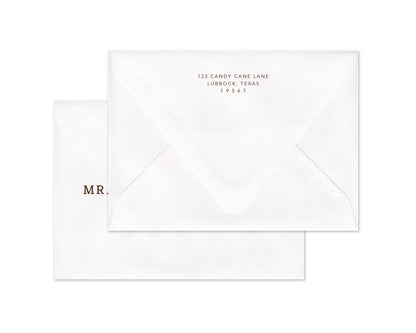Quilted Personalized Christmas Cards - Brown