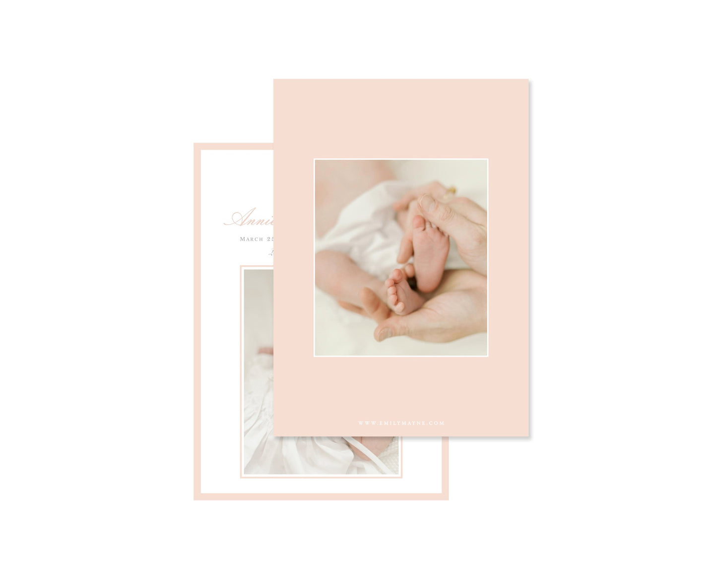 Classic Pink Sheep Birth Announcement