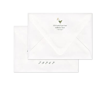 Snow Vine Personalized Christmas Cards - Green