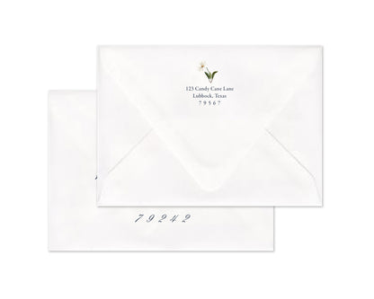 Snow Vine Personalized Christmas Cards - Navy