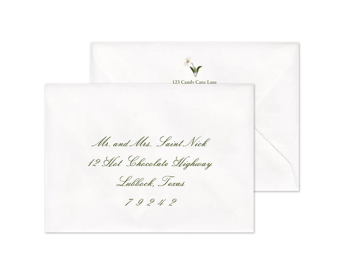 Snow Vine Personalized Christmas Cards - Taupe