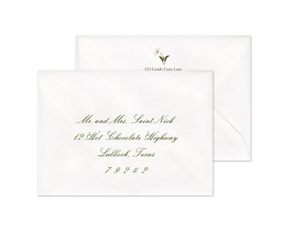 Snow Vine Personalized Christmas Cards - Taupe