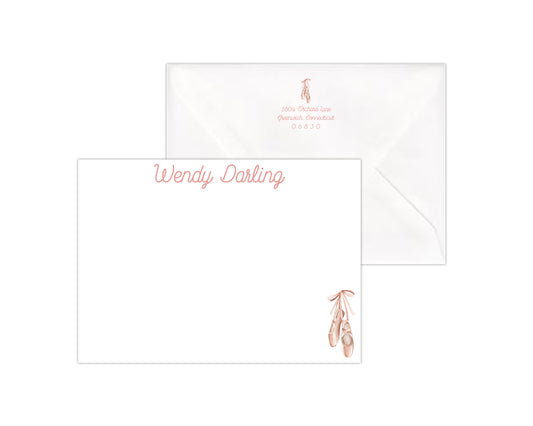 Ballet Slippers Stationery Set