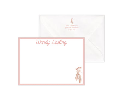 Ballet Slippers Stationery Set