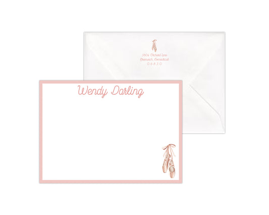 Ballet Slippers Stationery Set
