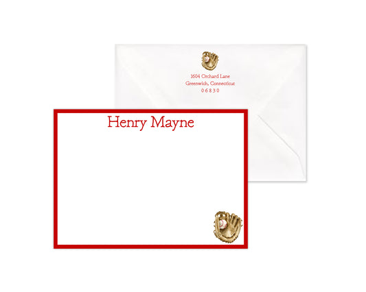 Baseball Glove Stationery Set