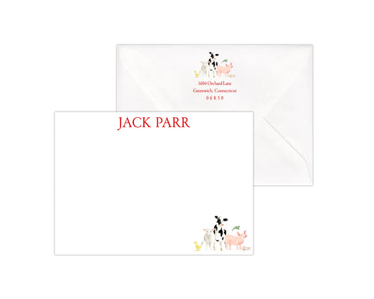 Farm Animals Stationery Set