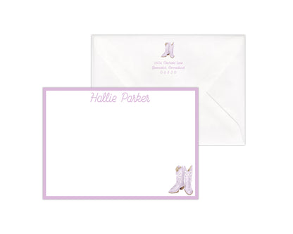 Lavender Boots Stationery Set
