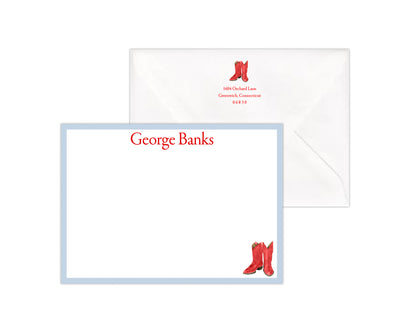 Red Boots Stationery Set