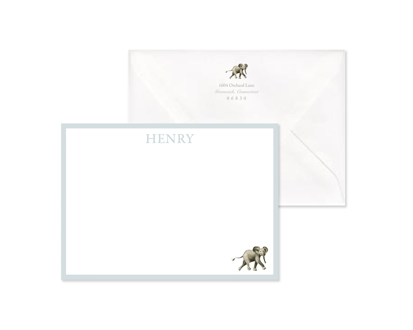 Classic Elephant Stationery Set