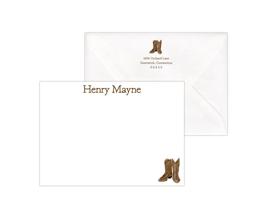 Brown Boots Stationery Set