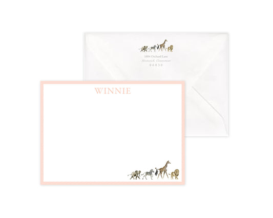 Classic Zoo Animals Stationery Set