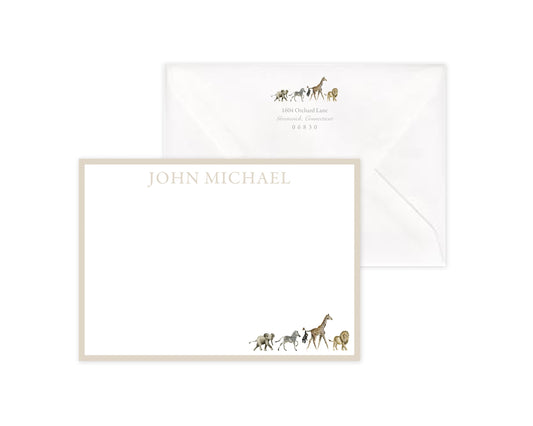 Classic Zoo Animals Stationery Set